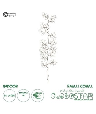 GloboStar® Artificial Garden SMALL CORAL 21463 Τεχνητό Διακοσμητικό Κλαδί Καφέ Μ40 x Π7 x Υ142cm